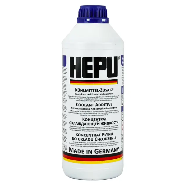 Рідина охолоджуюча HEPU Антифриз -38 °C G11 синя концентрат 1,5 л (P999)