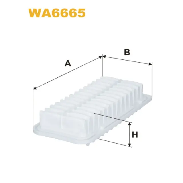 Фільтр повітряний WIX FILTERS Daihatsu Charade II, Subaru Trezia, Toyota Verso-S, Yaris II, Yaris III, Yaris/Yaris (WA6665)
