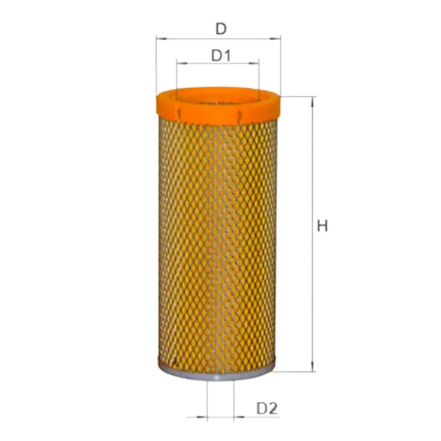 Фільтр повітряний ALPHA FILTER ДТ-75М/-75Н, Т-130, Дон-800, СК-5М Нива, ЗІЛ-5301 Бичок, ДЗ-99/-99А, ПАЗ внутрішній (AF 0752B)