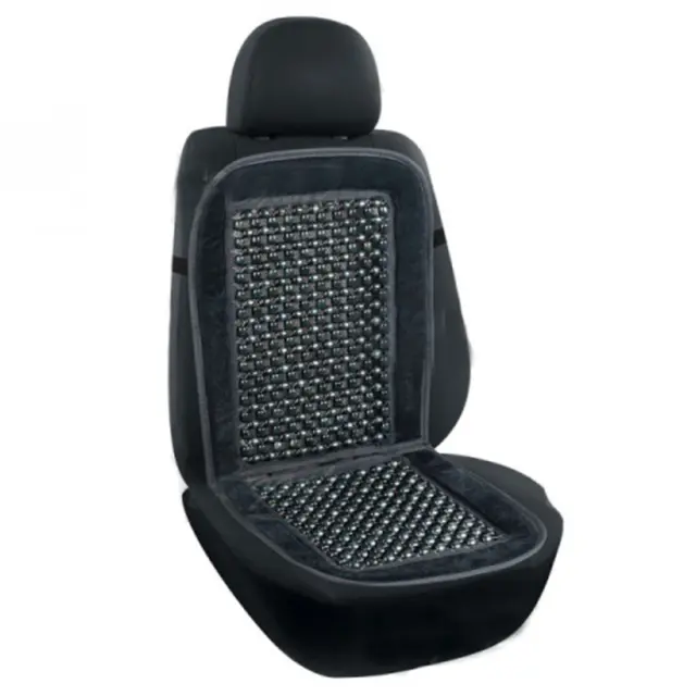 Накидка з масажною кісточкою Elegant для автомобільного сидіння велюр 41,5 см х 89 см чорна (EL 100 658)