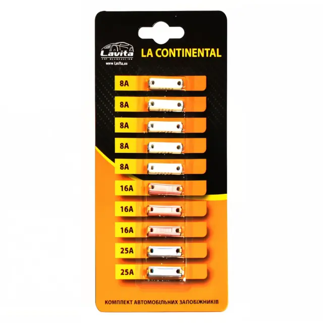 Запобіжник LAVITA циліндричний ВАЗ 2101 комплект (LA CONTINENTAL)