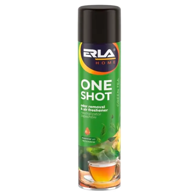 Нейтралізатор запаху та освіжувач повітря ERLA One Shot "Зелений чай і бамбук" 600 мл (R423)