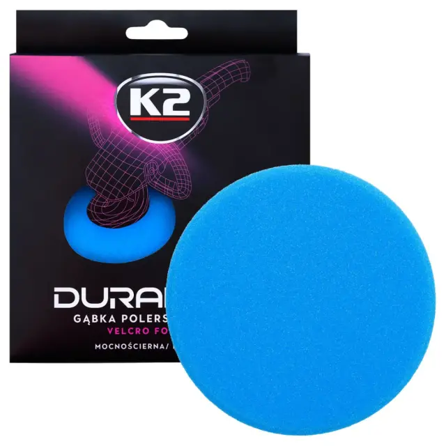 Губка для полірування K2 Duraflex на липучці блакитна 150 мм х 25 мм (L611)