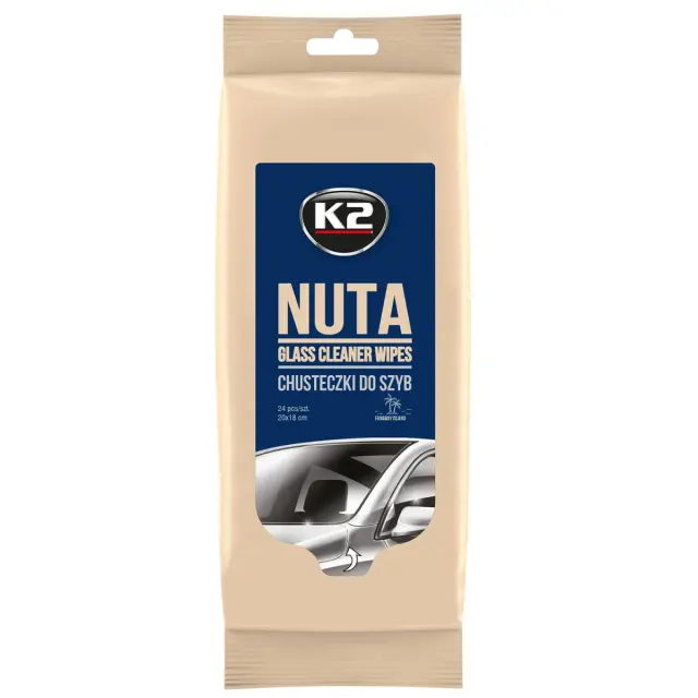 Серветки вологі K2 Nuta Wipes для очищення скла та скляних поверхонь 24 шт (K500)