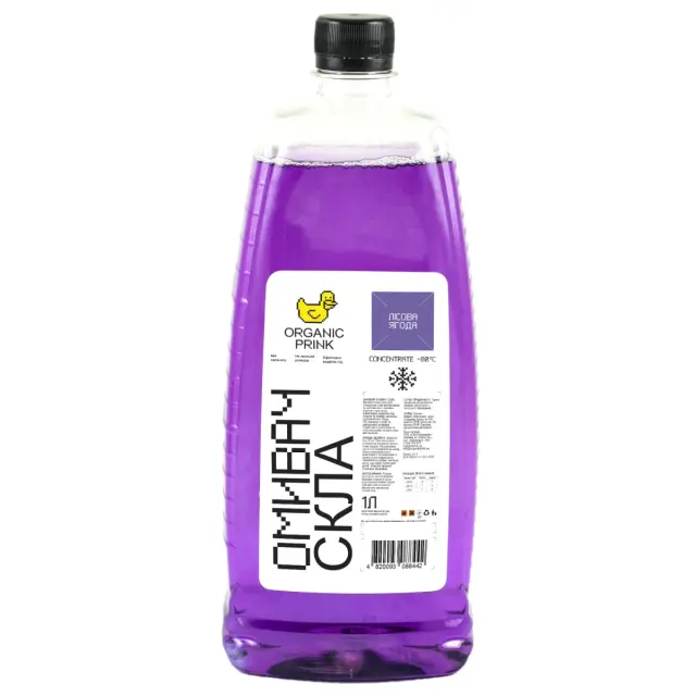 Омивач скла зимовий ORGANIC PRINK -80 °С "Лісові ягоди" концентрат 1 л (018083)