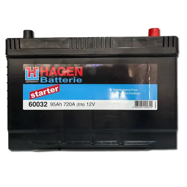 Акумулятор HAGEN BATTERIE 12V 95Ah 720A R+ 306 мм х 173 мм х 222 мм (60032)