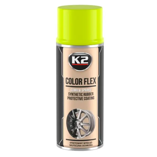 Фарба рідка гума K2 COLOR FLEX жовта глянцева аерозоль 400 мл (L343ZO)