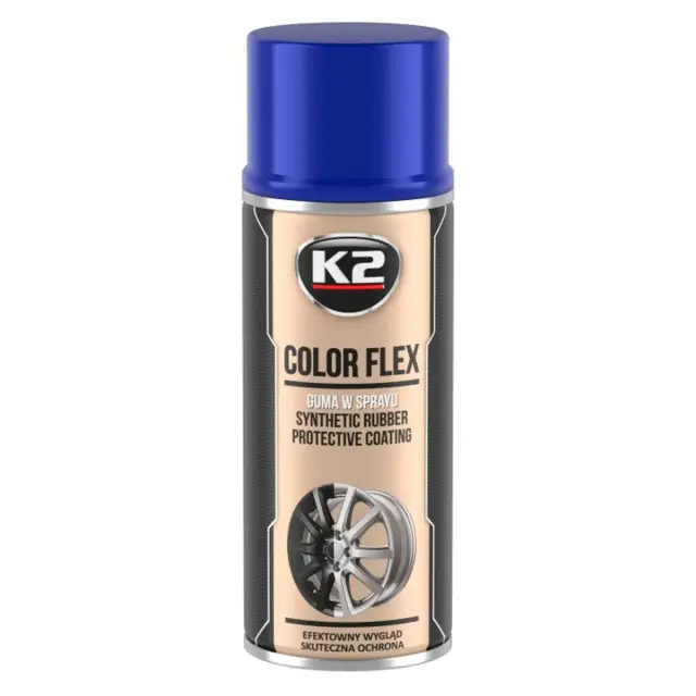 Фарба рідка гума K2 COLOR FLEX синя глянцева аерозоль 400 мл (L343NP)