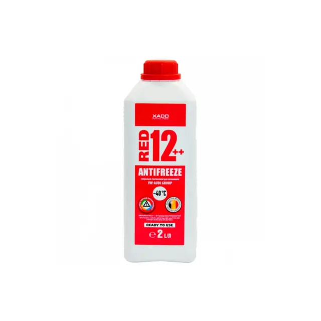 Рідина охолоджуюча XADO Antifreeze Red 12++ -40 ⁰С 2 л (XA 53209_1)
