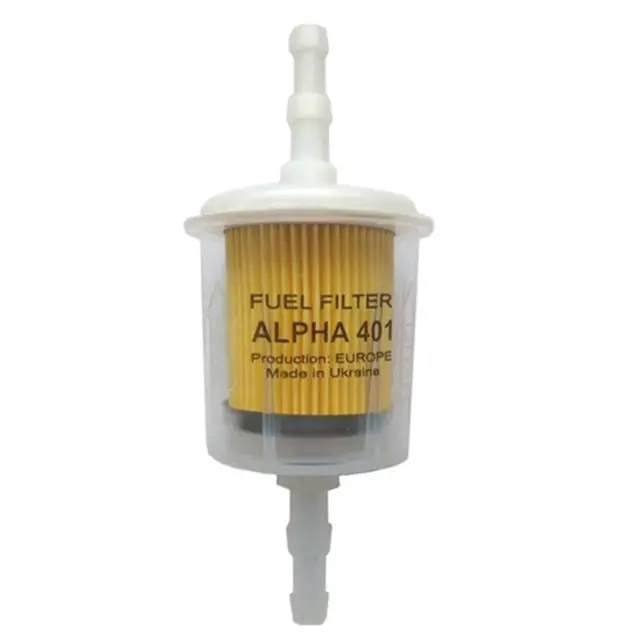 Фільтр паливний ALPHA FILTER ВАЗ 2101, 2121, 2108, 2109, АЗЛК 412, 2140, ЗАЗ 1102 прямий (AF 401)