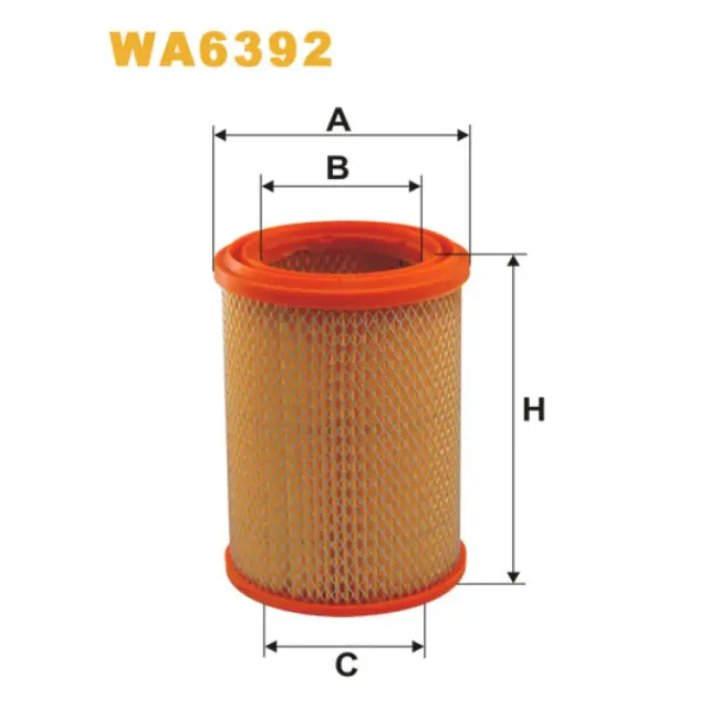 Фільтр повітряний WIX FILTERS FSM Syrena, Skoda 1000MB, Trabant 601, 601S (WA6392)