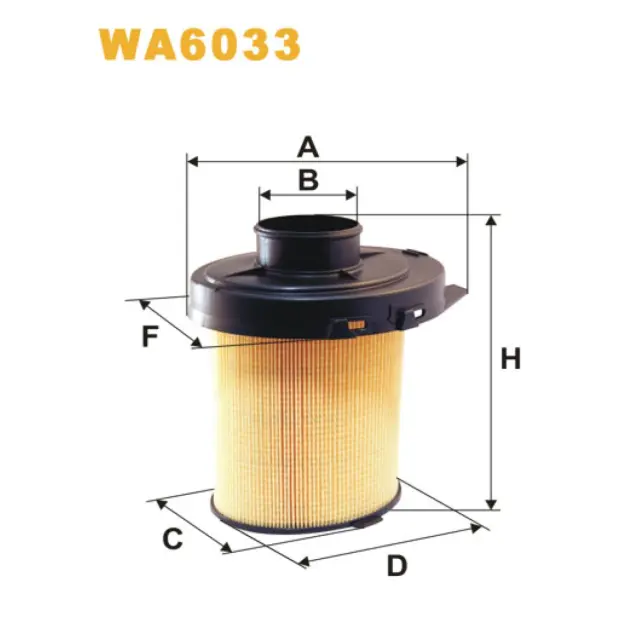 Фільтр повітряний WIX FILTERS Citroen AX, BX, C15, Saxo, ZX, Peugeot 106, 205, 309, 405, Talbot 130 (WA6033)