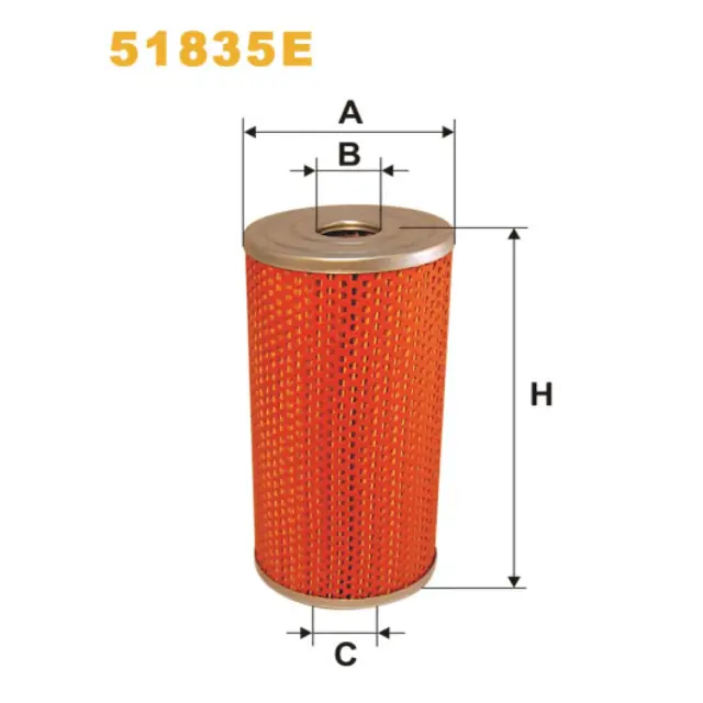Фільтр оливи WIX FILTERS ГАЗ-53 (аналог МЕ-003) висота 198 мм (51835E)