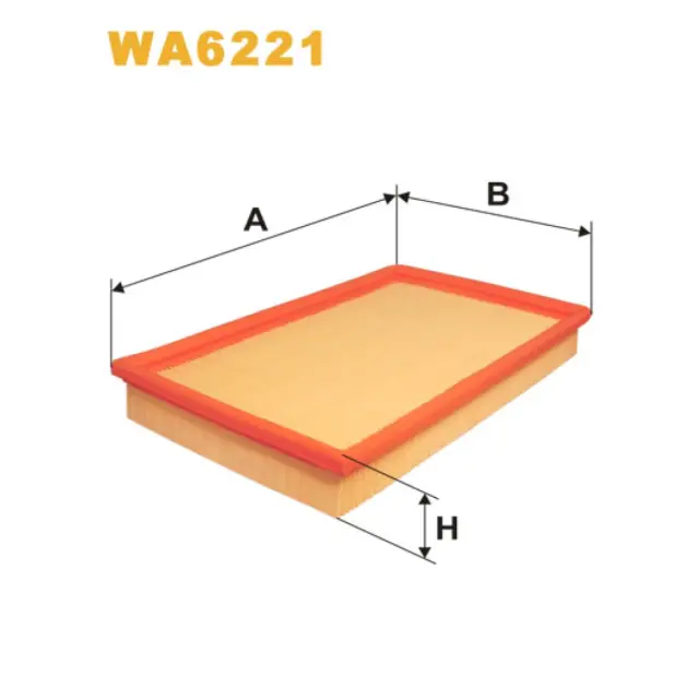 Фільтр повітряний WIX FILTERS Opel Calibra, Vectra A, Vauxhall Calibra, Cavalier, Volvo 740, 760 (WA6221)