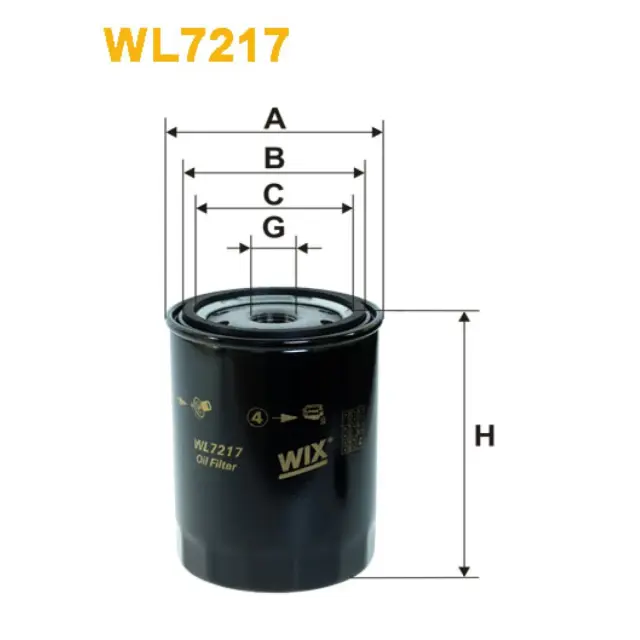 Фільтр оливи WIX FILTERS Ford Galaxy I, Seat Alhambra, Cordoba, Ibiza II, Toledo, Volkswagen Carav (WL7217)