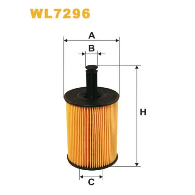 Фільтр оливи WIX FILTERS Audi, Chrysler, Dodge, Ford, Jeep, Mitsubishi, Seat, Skoda, Volkswagen (WL7296)