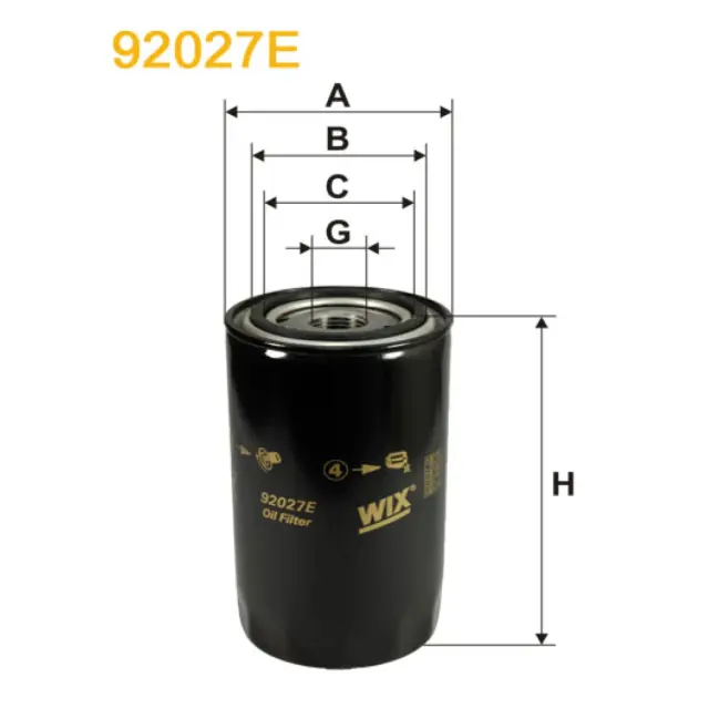 Фільтр оливи WIX FILTERS Autosan H, Tam 110, Volvo F 10, F 12, F 4, F 6, FL 4, N 10, N 12, Volvo B (92027E)