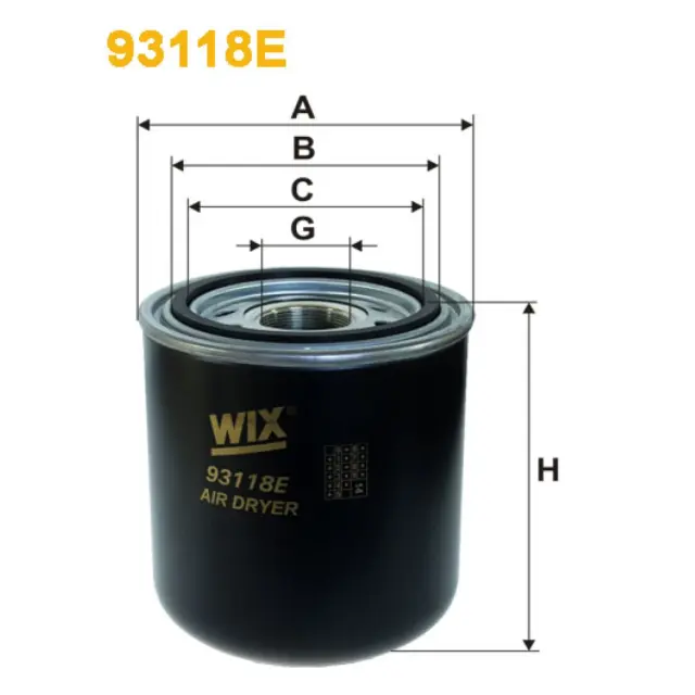 Фільтр повітряний (вологовідділювач) WIX FILTERS Astra, Bova, Daf, Evobus (Mercedes Bus/Setra), Iveco, Kaessbohrer, Le (93118E)