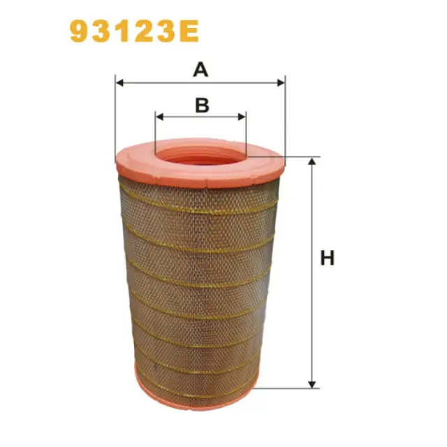 Фільтр повітряний WIX FILTERS Daf 95 XF, XF95, Ginaf X-Series, Temsa Bus Safari HD/IC/RD/STD, Tourm (93123E)