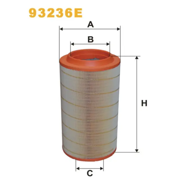 Фільтр повітряний WIX FILTERS M.A.N. TG-A, TGS, TGX, Steyr (Steyr-Daimler-Puch AG) 41 S (TGA) (93236E)
