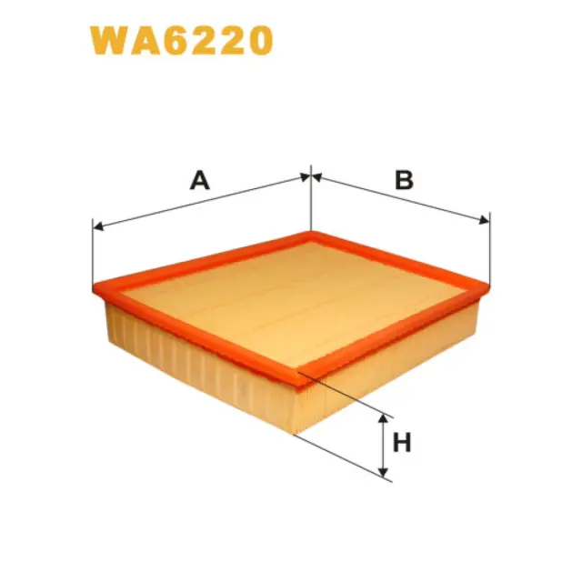 Фільтр повітряний WIX FILTERS Opel Frontera A, Omega A, Senator B, Vauxhall Carlton, Frontera A, Se (WA6220)