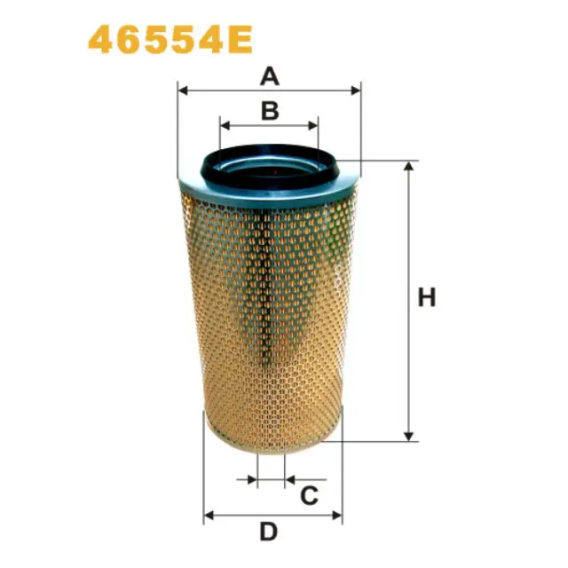 Фільтр повітряний WIX FILTERS Avia, Daf, Evobus, Ikarus, Iveco, Jelcz, Kaessbohrer, M.A.N., Mercede (46554E)