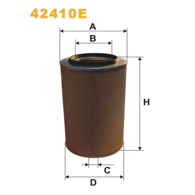 Фільтр повітряний WIX FILTERS M.A.N. 14T, 15T, 18T, 24T, L2000/L2000, M2000/M2000, M.A.N. Bus EL/EM (42410E)