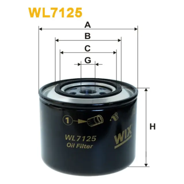 Фільтр оливи WIX FILTERS Alfa Romeo, Ifa, Iveco, Renault (RVI), FMZ Plock, Bumar, Case, Deutz Fahr (WL7125)