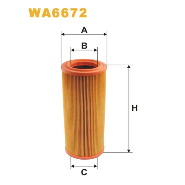 Фільтр повітряний WIX FILTERS Fiat Idea, Punto II, Lancia Musa (WA6672)