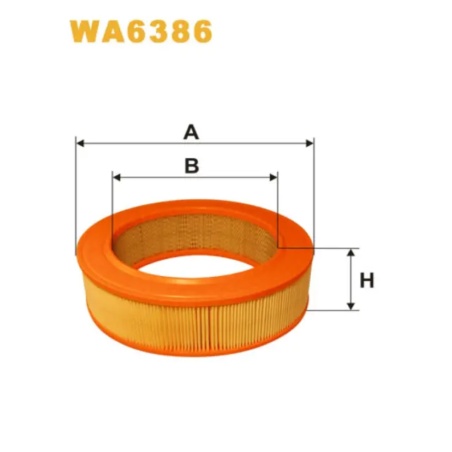 Фільтр повітряний WIX FILTERS Газель, Волга 24, 3102, 3110, 3302, ЗМЗ-402 з бортиком (WA6386)