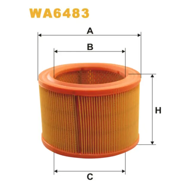 Фільтр повітряний WIX FILTERS Citroen Berlingo I, C15, Xsara, ZX, Peugeot 205, 306, 309, Partner I (WA6483)