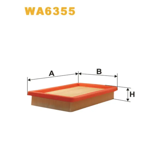 Фільтр повітряний WIX FILTERS Mazda 323C/F/P/S (BA), 323F/P/S (BJ), Artis, Premacy, Volvo V40 (WA6355)