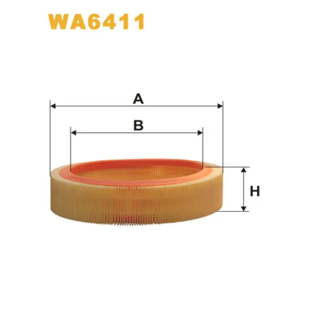 Фільтр повітряний WIX FILTERS Aro 10, Renault Clio, Express, R11, R19, R19 Chamade, R5 II, R9, Rapi (WA6411)