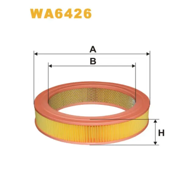 Фільтр повітряний WIX FILTERS Asia Motors Rocsta, Honda Accord I (79-83), Prelude, Quintet, Mazda 1 (WA6426)