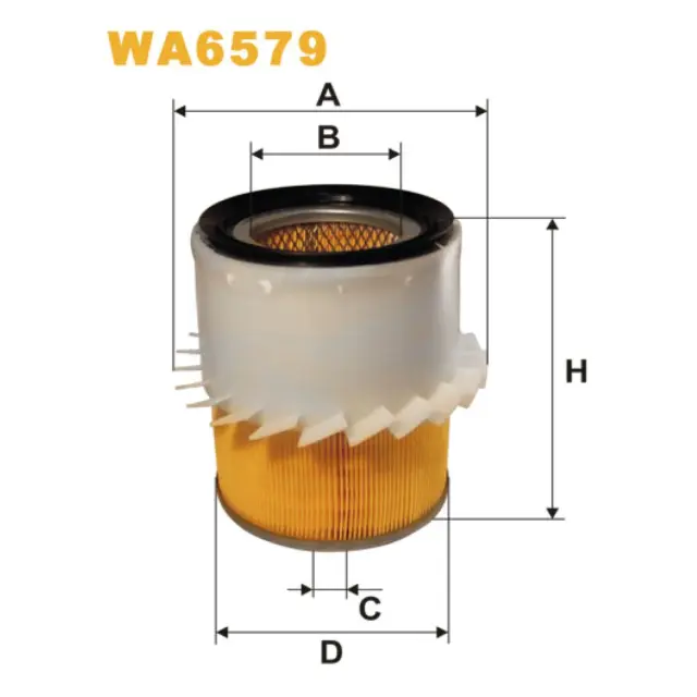 Фільтр повітряний WIX FILTERS Mitsubishi L200, Pajero II, Pajero III (WA6579)