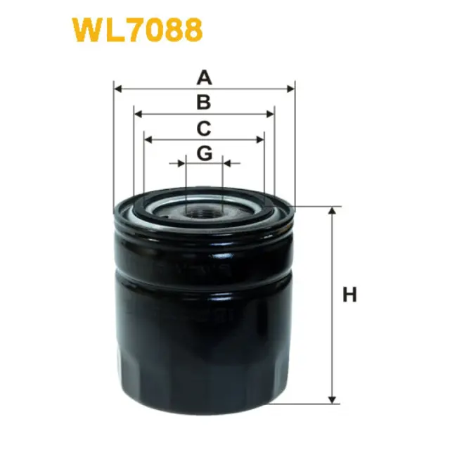 Фільтр оливи WIX FILTERS Avia A, Ford Granada, New Granada, P100 Pick-Up, Scorpio, Sierra (WL7088)