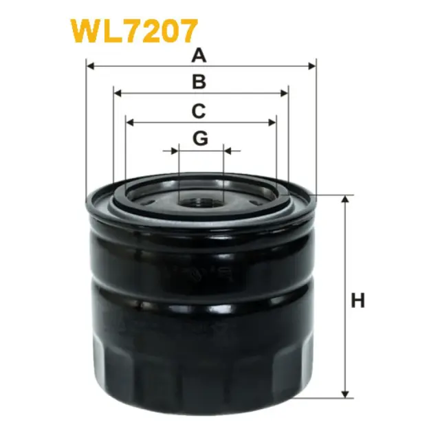 Фільтр оливи WIX FILTERS Alfa Romeo 156, 166, Lancia Kappa, Volvo 340, 343, 345, 440, 460, 480 (WL7207)