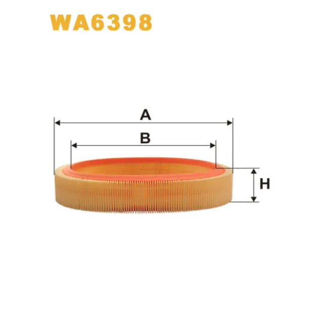 Фільтр повітряний WIX FILTERS Ford Taunus, Opel Ascona B, Manta B, Rekord E, Vauxhall Carlton, Cava (WA6398)