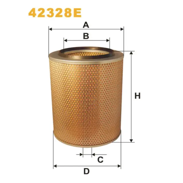 Фільтр повітряний WIX FILTERS Daf, Iveco Bus, Jelcz, Leyland, M.A.N. Bus, Neoplan, Scania (42328E)