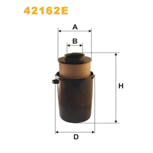Фільтр повітряний WIX FILTERS Evobus (Mercedes Bus/Setra) O 100, Mercedes 2T, 3T, 4T (42162E)