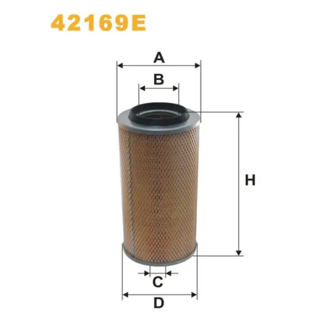 Фільтр повітряний WIX FILTERS Evobus (Mercedes Bus/Setra) O 309, Mercedes 2T, 3T, 4T (42169E)
