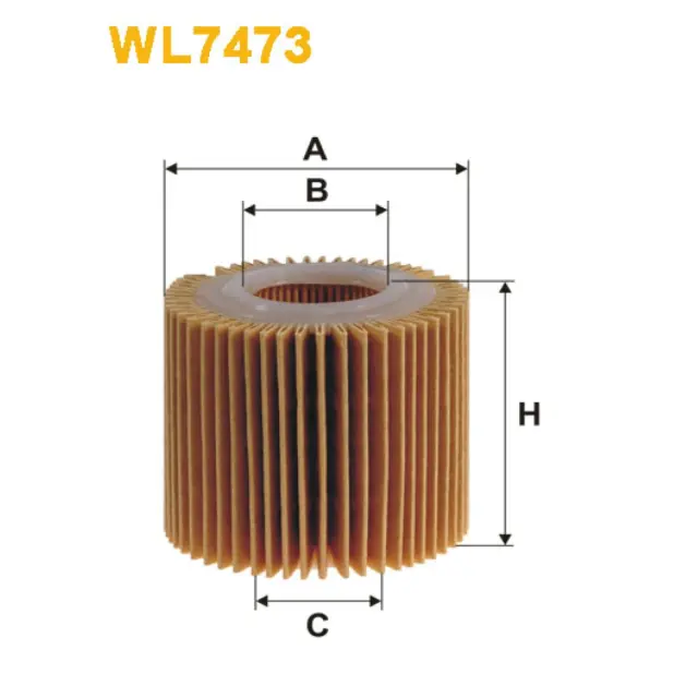 Фільтр оливи WIX FILTERS Daihatsu Materia, Sirion II, Subaru Justy IV, Toyota Auris, Avensis III, (WL7473)