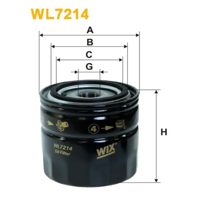 Фільтр оливи WIX FILTERS Ford Cougar, Explorer I, Explorer II, Maverick II, Mondeo I/II/III, Musta (WL7214)