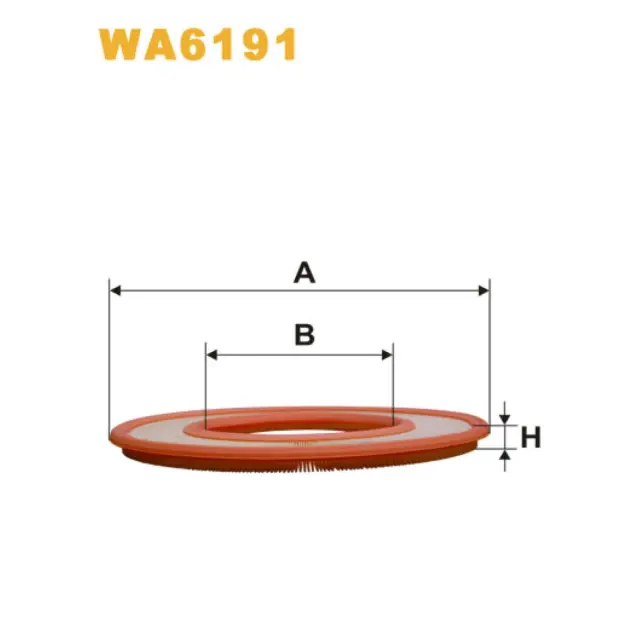 Фільтр повітряний WIX FILTERS BMW Serie 3 (E21), Serie 5 (E12), Serie 6 (E24), Serie 7 (E23), Merce (WA6191)