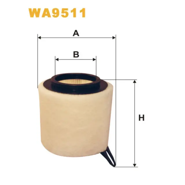 Фільтр повітряний WIX FILTERS BMW Serie 1 (E81/E82/E87/E88), Serie 3 (E90/E91/E92/E93), Serie X1 (E (WA9511)