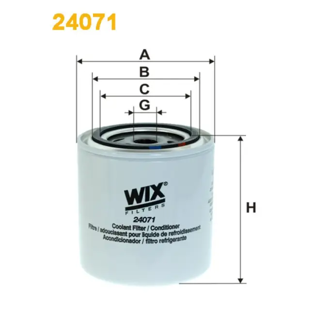 Фільтр системи охолодження WIX FILTERS Daf 95, 95 XF (24071)