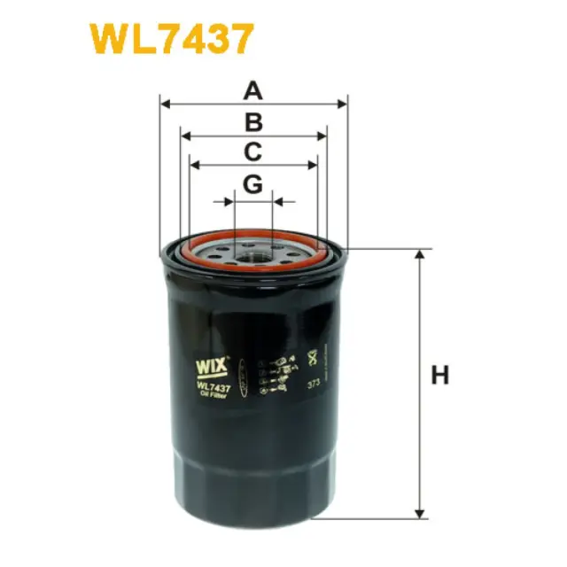 Фільтр оливи WIX FILTERS Hyundai i30, Santa Fe II, Sonata V, Tucson, Kia Carens III, Cee'd, Magent (WL7437)