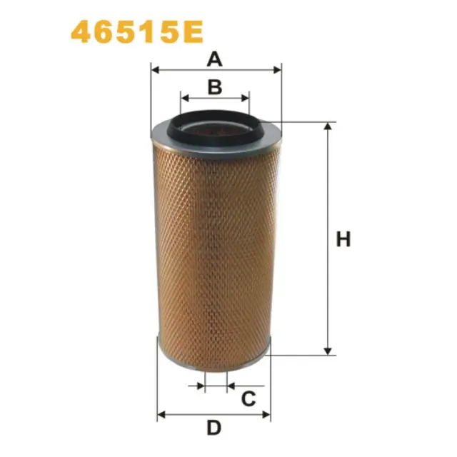 Фільтр повітряний WIX FILTERS Avia, Daf, Ebro, Faun, Ford, Iveco, Liebherr, M.A.N., Pegaso, Renaul (46515E)