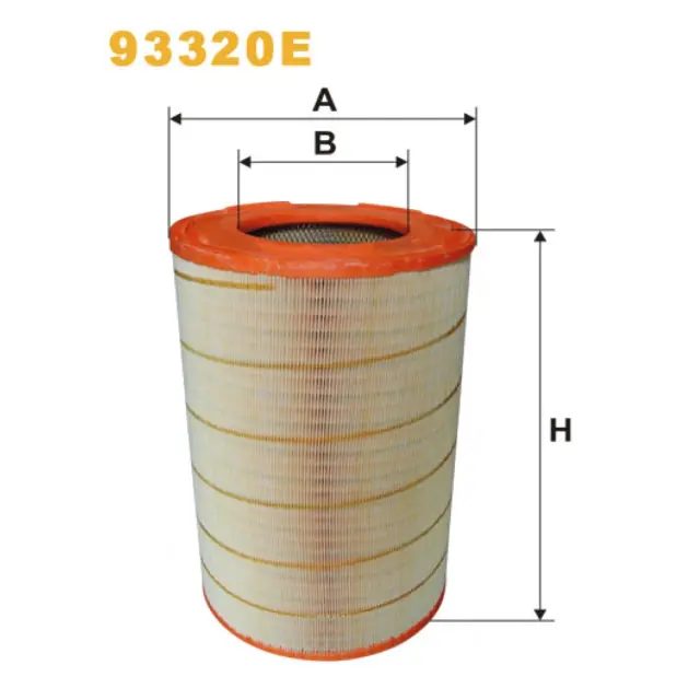 Фільтр повітряний WIX FILTERS Evobus (Mercedes Bus/Setra) Intercity, Intouro, OC, Touro, Kaessbohre (93320E)