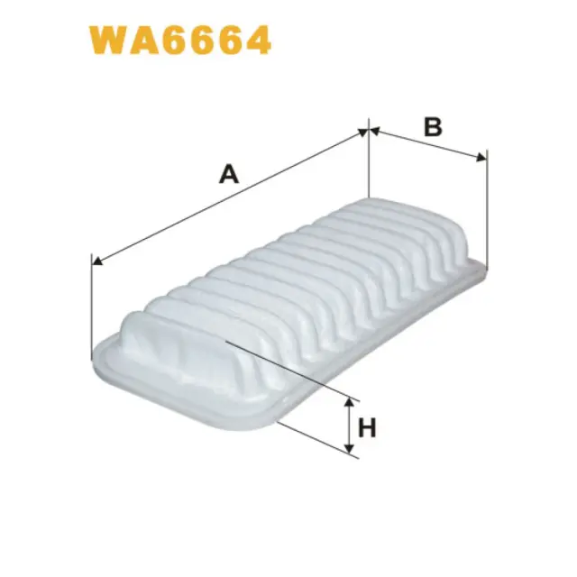 Фільтр повітряний WIX FILTERS Citroen C1, Daihatsu Sirion II, Peugeot 107, Toyota Aygo, Urban Cruis (WA6664)